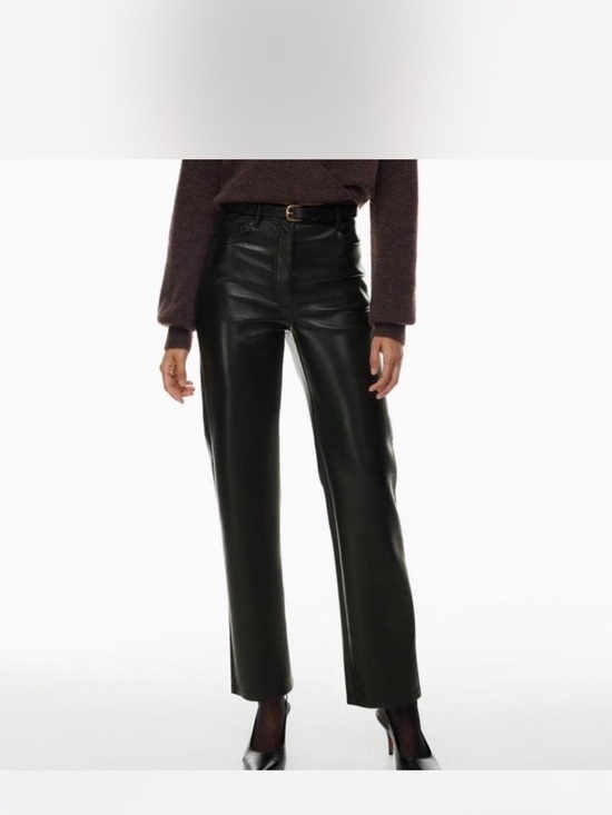 Wilfred Denim - Wilfred Melina Black Faux Leather‎ High-Rise Jeans